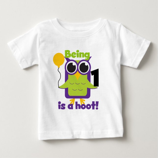 T-shirts e primeiros aniversarios de Hoot Owl (Frente)
