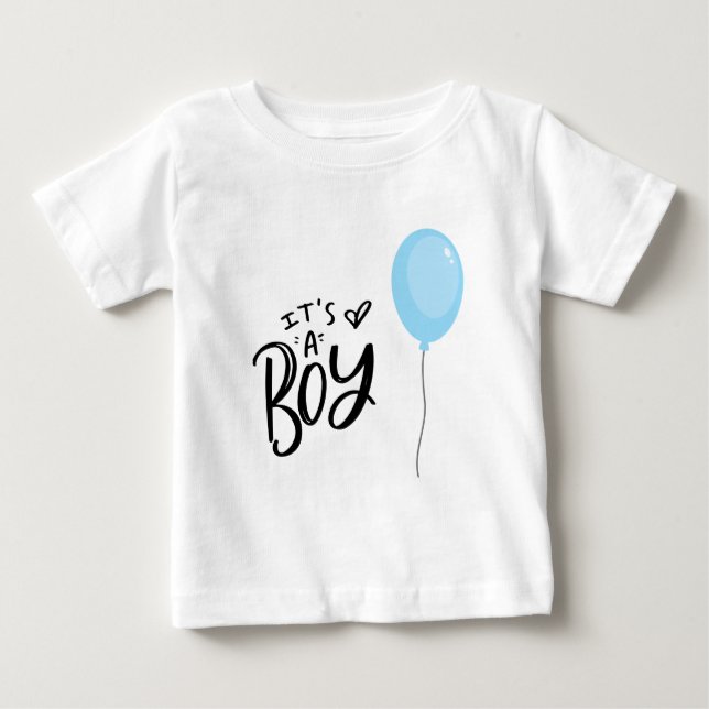 T-shirts É um menino com balão azul (Frente)