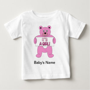 T-shirts É um urso do rosa da menina