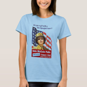 T-shirts É você uma menina com um coração star spangled