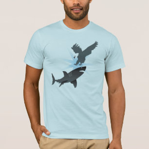 T-shirts Eagle contra o tubarão