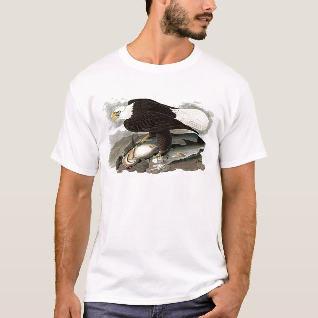 T-shirts Eagle dirigido branco | John James Audubon (Frente)
