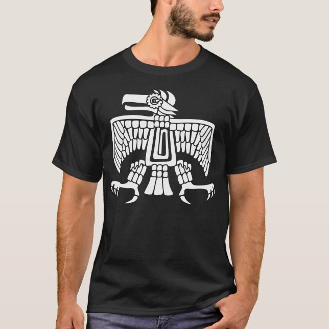 T-shirts Eagle, hieroglyph mexicano (Maya) (Frente)