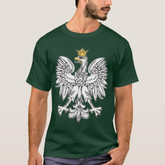 T-shirts Eagle polonês com coroa Dourado