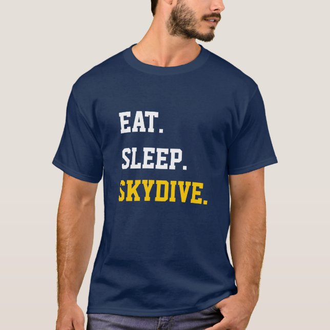T-shirts Eat Sleep Skydive (Frente)