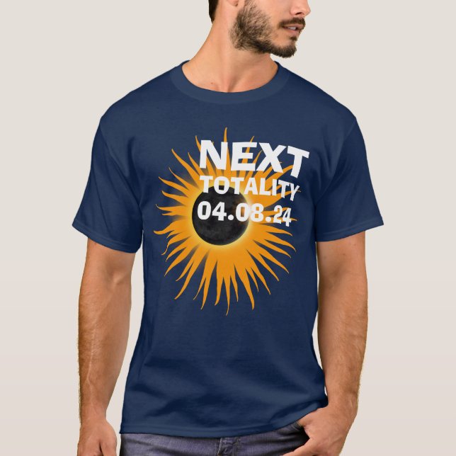 T-shirts Eclipse solar da totalidade 2024 seguintes (Frente)