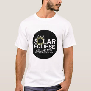 T-shirts Eclipse Solar Total - 2024 ou data personalizada