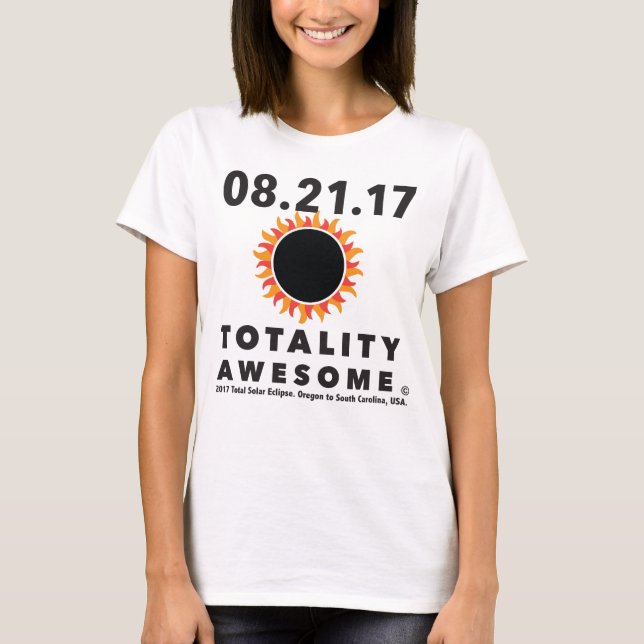 T-shirts Eclipse solar total da "camiseta impressionante (Frente)