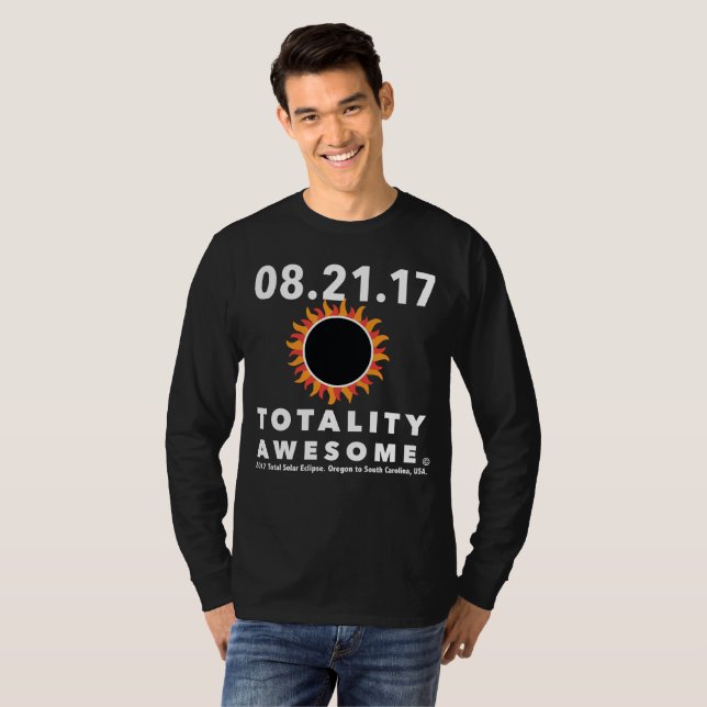 T-shirts Eclipse solar total da "camiseta impressionante (Frente Completa)