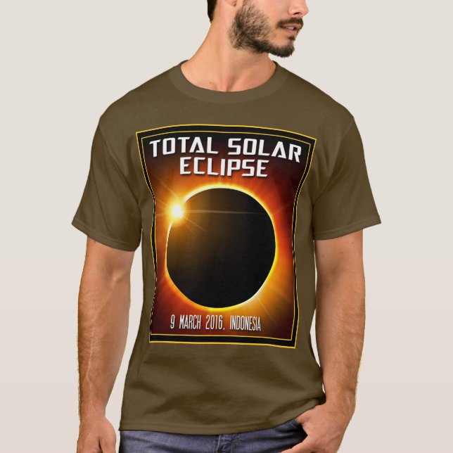 T-shirts Eclipse solar total de Indonésia (2016) (Frente)