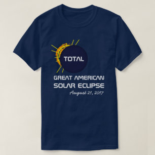 T-shirts Eclipse Solar Total excelente Americano personaliz