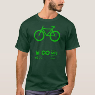T-shirts Economia de combustível da bicicleta