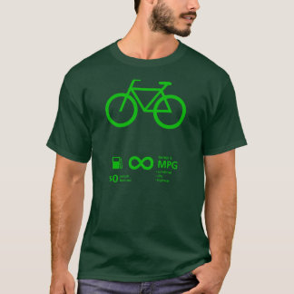 T-shirts Economia de combustível da bicicleta