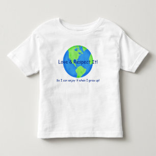 T-shirts Economias da terra do respeito do amor ele para