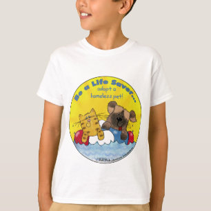 T-shirts Economizador de vida - Adotar animais sem abrigo