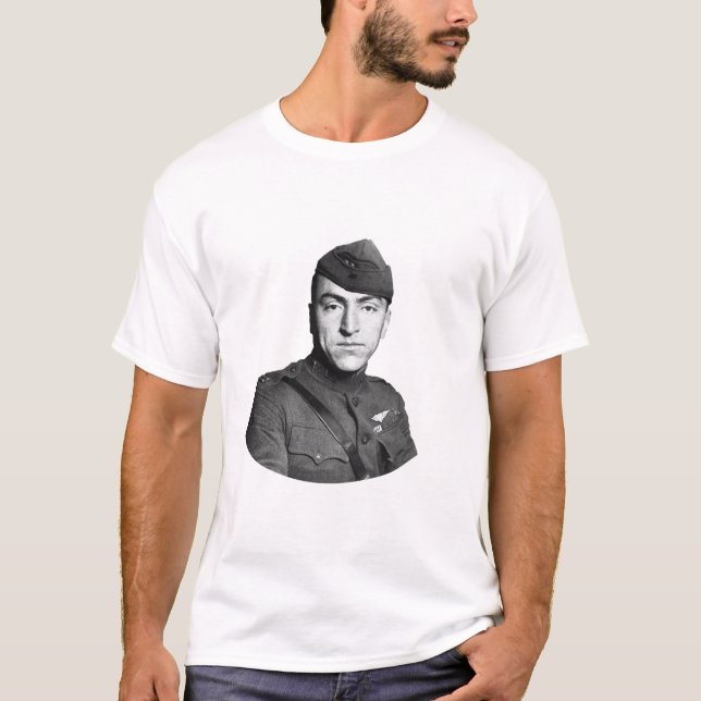 T-shirts Eddie Rickenbacker e citações (Frente)