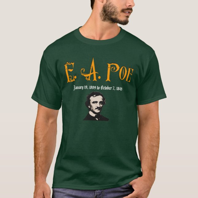 T-shirts Edgar Allan Poe (Frente)