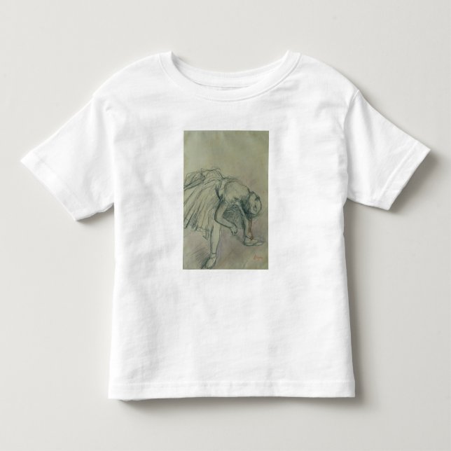 T-shirts Edgar Degas | Dançarina A Fixar o Slipper, c.1865 (Frente)