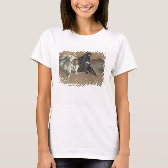 T-shirts Edgar Degas | Em espera, c.1882 (Frente)