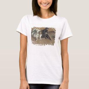 T-shirts Edgar Degas que esperam, c.1882