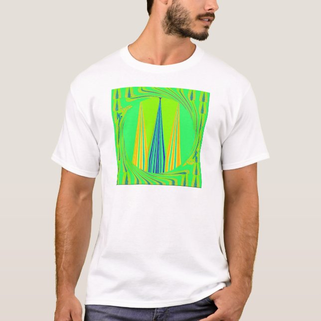 T-shirts Edgy Geometry Neon Design (Frente)