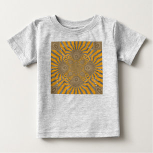 T-shirts Edgy Zebra Elegance: Um Impressão Amarelo Ouro