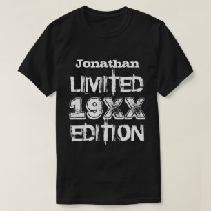 T-shirts Edição limitada qualquer ano A02C do aniversári