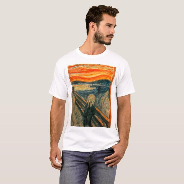 T-shirts EDVARD MUNCH - o gritar 1893 (Frente Completa)