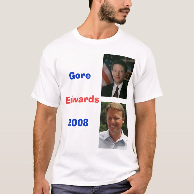 T-shirts Edwards8, nesga, Gore2008, Edwards (Frente)