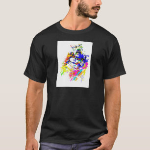 T-shirts Efeito da pintura do Splatter do gorila da