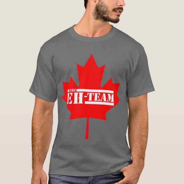 T-shirts Eh folha de bordo de Canadá da equipe (Frente)