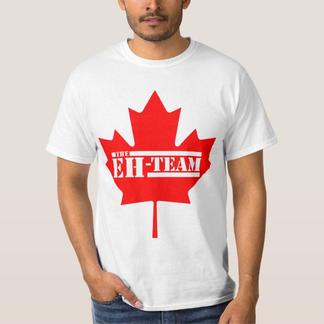 T-shirts Eh folha de bordo de Canadá da equipe (Frente)