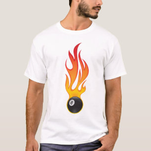 T-shirts eightballl flamejante