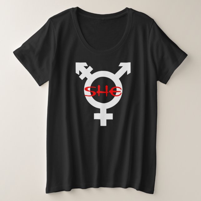 T-shirts Ela Transgênero (Frente do Design)