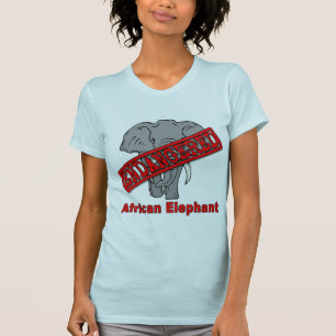 T-shirts Elefante africano animal psto em perigo