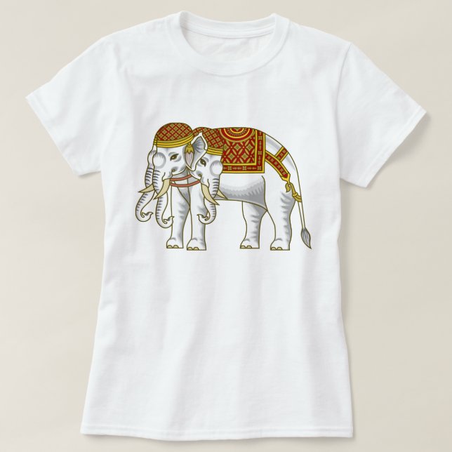 T-shirts Elefante branco tailandês de Erawan (Frente do Design)