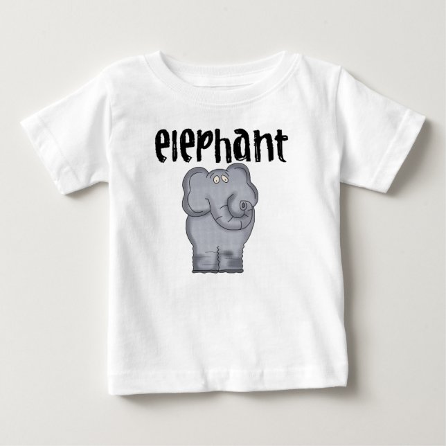 T-shirts Elefante cinzento (Frente)