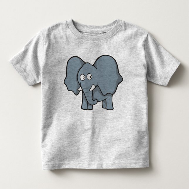 T-shirts Elefante de cinza (Frente)