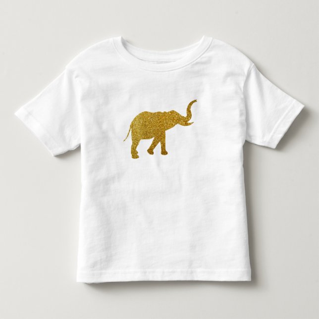 T-shirts Elefante de trompete do ouro (Frente)
