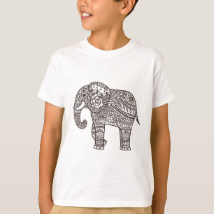 T-shirts Elefante decorativo do estilo