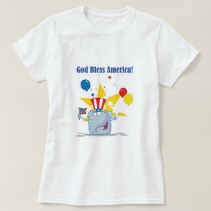 T-shirts Elefante Deus Abençoe a América