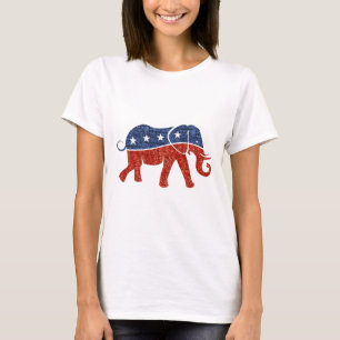 T-shirts elefante do republicano do brilho