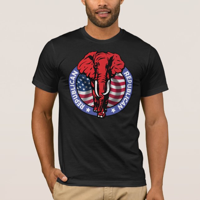 T-shirts Elefante forte, republicano (Frente)