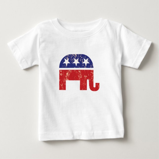 T-shirts Elefante original republicano Tan afligido (Frente)