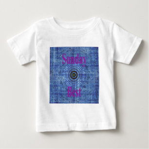 T-shirts Elegante Blue denim motif vetor impressão