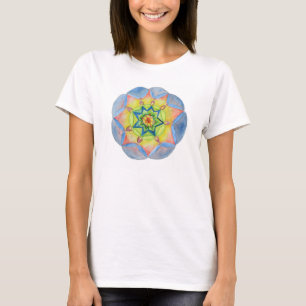 T-shirts Elegante Mandala - Círculo Flor de Bella, feminino