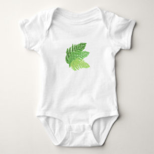 T-shirts Elegantes folhas florestais de samambaia em aquare