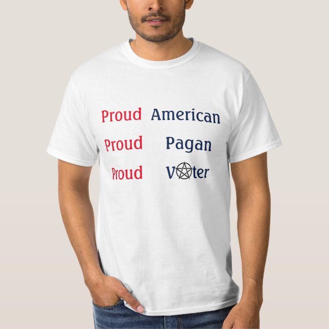 T-shirts Eleitor pagão americano orgulhoso (Frente)