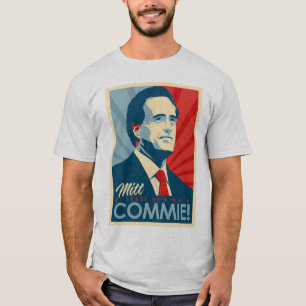 T-shirts Eleja Mitt Romney para o presidente Não um Commie