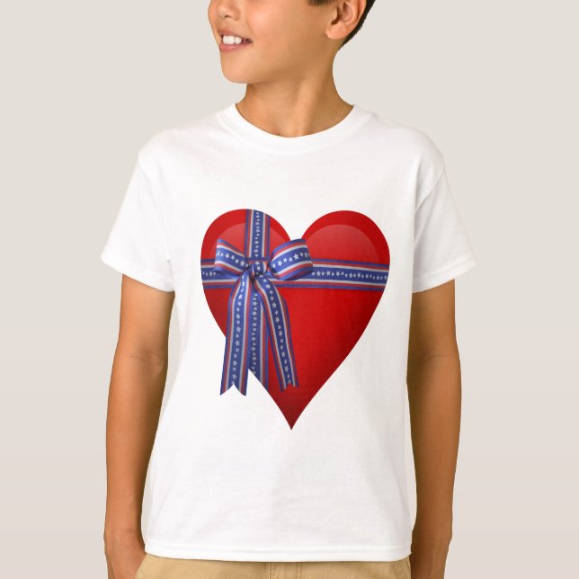 T-shirts Elemento cardíaco patriótico (Frente)